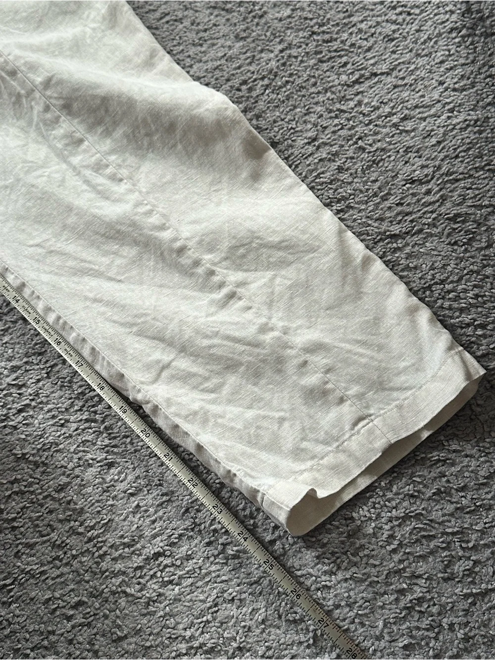 Quince Linen Elastic Waist Crop Pants - Beige / Flax Large